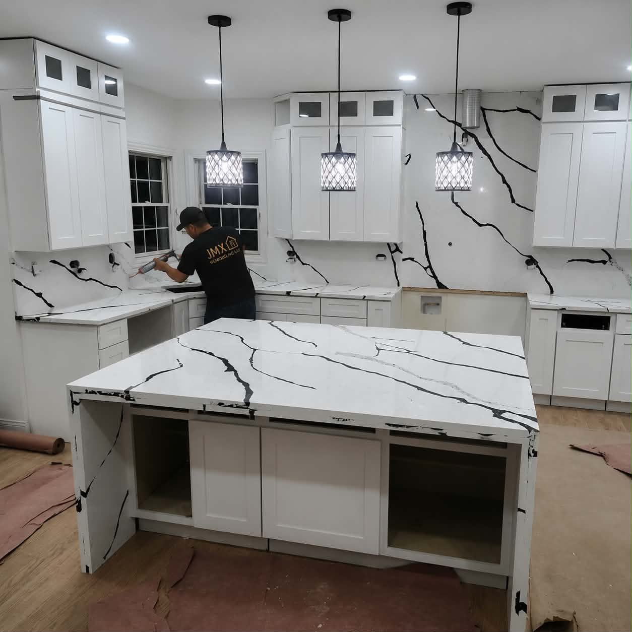 Quartz countertops installation